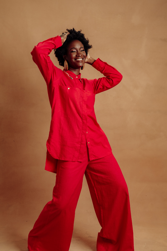 Linen Long-Sleeved Shirt And Pants