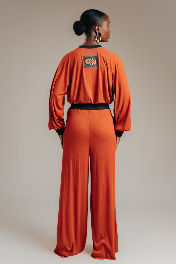 Burnt Orange Sweatshirt and Joggers Set