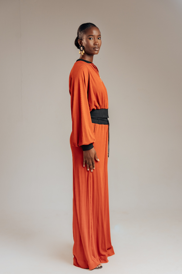 Burnt Orange Sweatshirt and Joggers Set