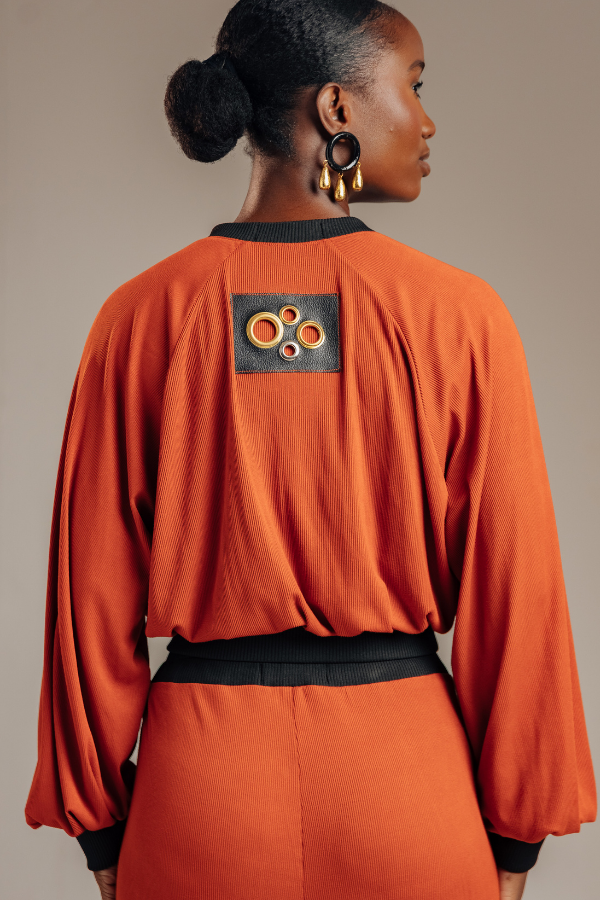 Burnt Orange Sweatshirt and Joggers Set