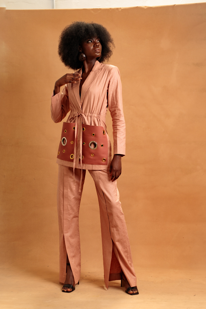 Peach Jacket And Pants