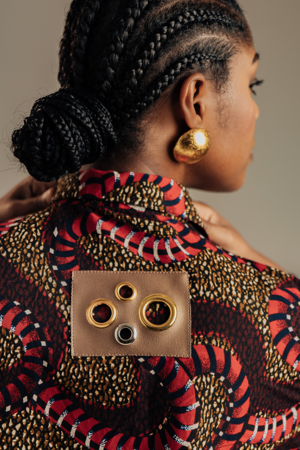 Asymmetric African Print Shirt