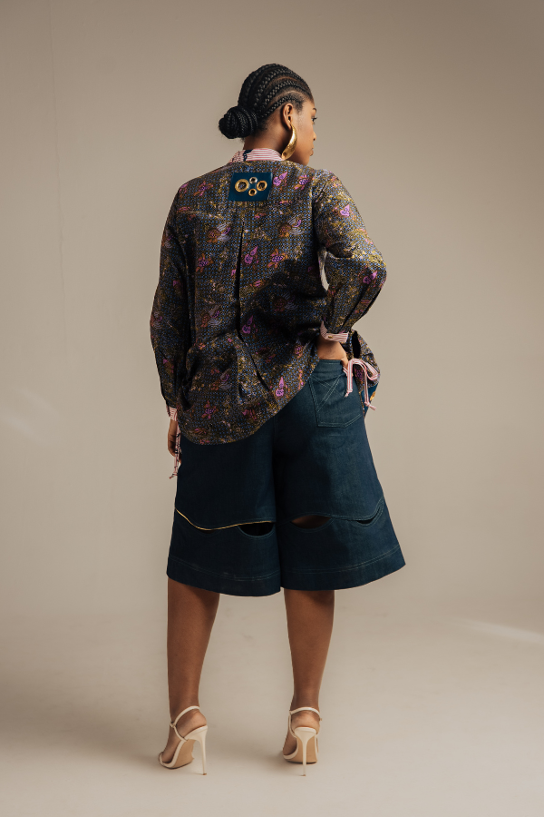 Loose African Print Shirt