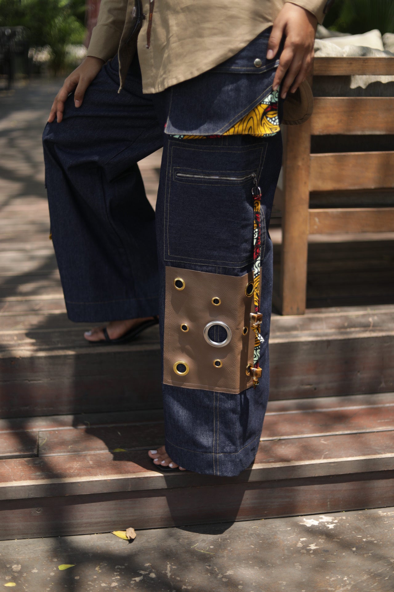 Denim Cargo Pants