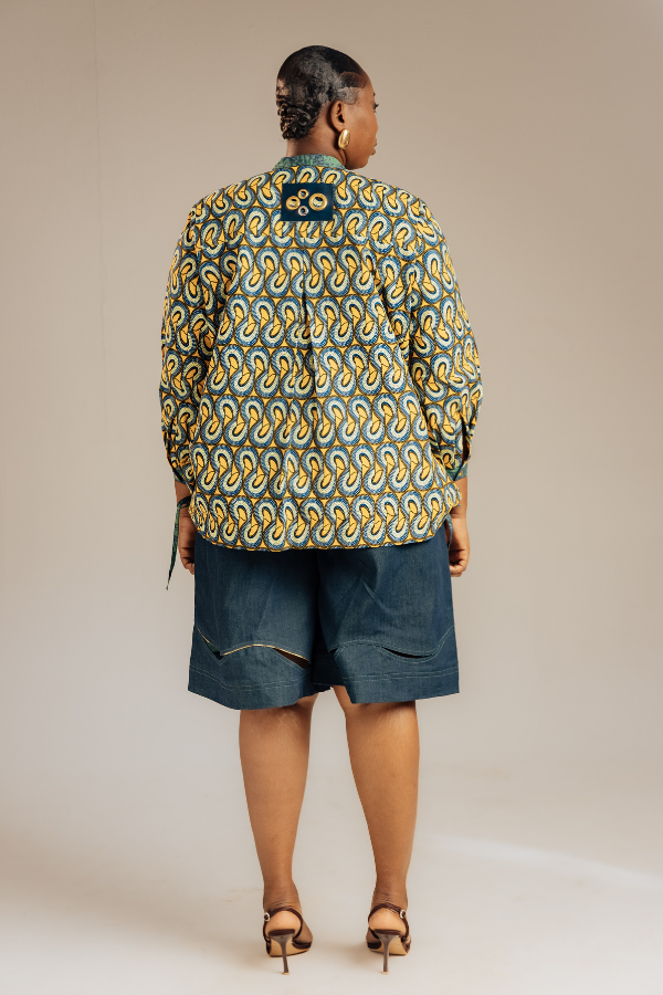 Loose African Print Shirt