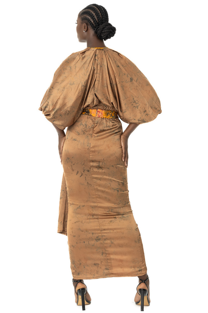 2-piece Silk Top and Skirt