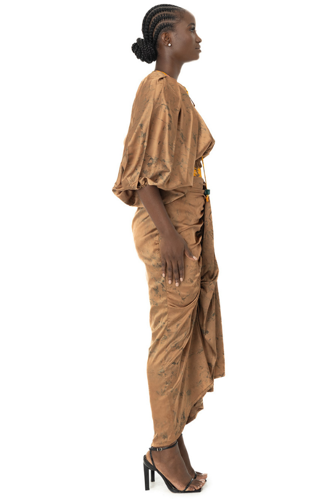 2-piece Silk Top and Skirt