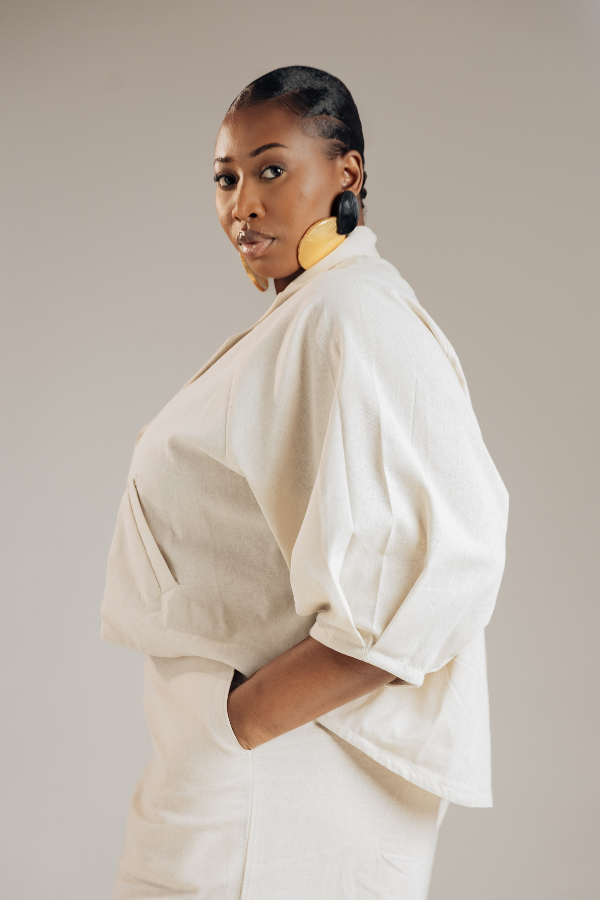 Linen 2-Piece Shirt and Barrel Pants